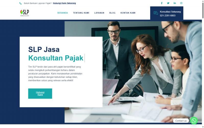 Tampilan desktop website KJA Steve Layon Pondang (SLP)