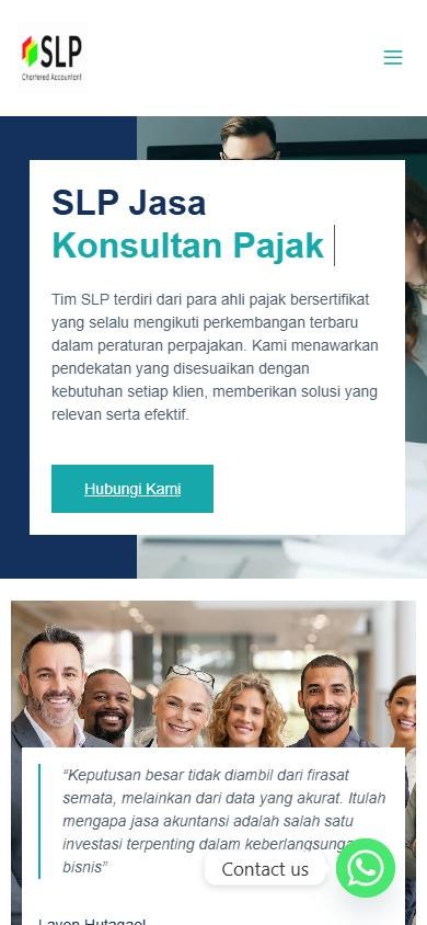 Tampilan HP website KJA Steve Layon Pondang (SLP)